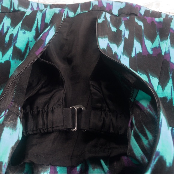 SHOSHANNA Strapless Green/Purple/Black Dress Women Size 10 - Picture 10 of 17